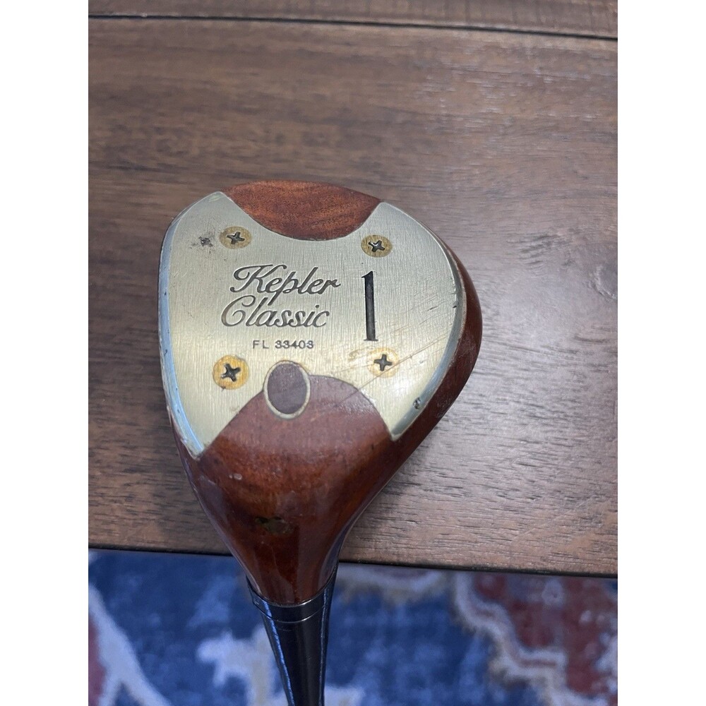 Rare LH Kepler Classic Persimmon Driver 1-Wood Vintage Left Handed Golf Club